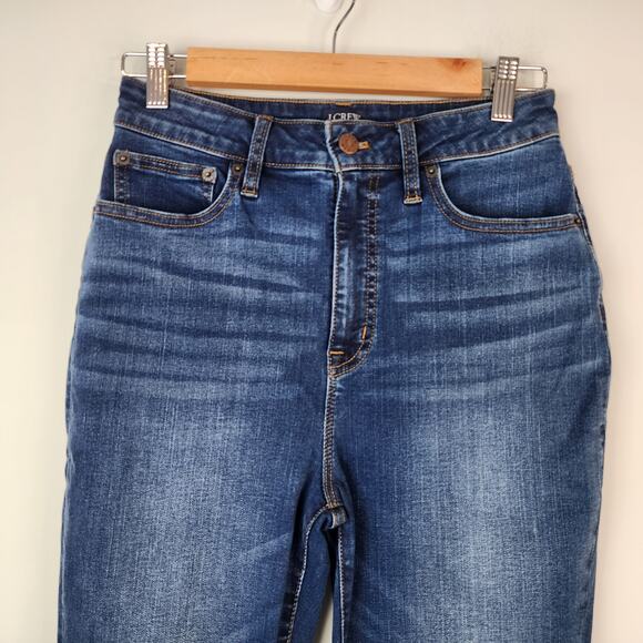 J. Crew Factory Curvy High Rise Skinny Jeans Medium Wash Stretch Denim 28 - Picture 2 of 11